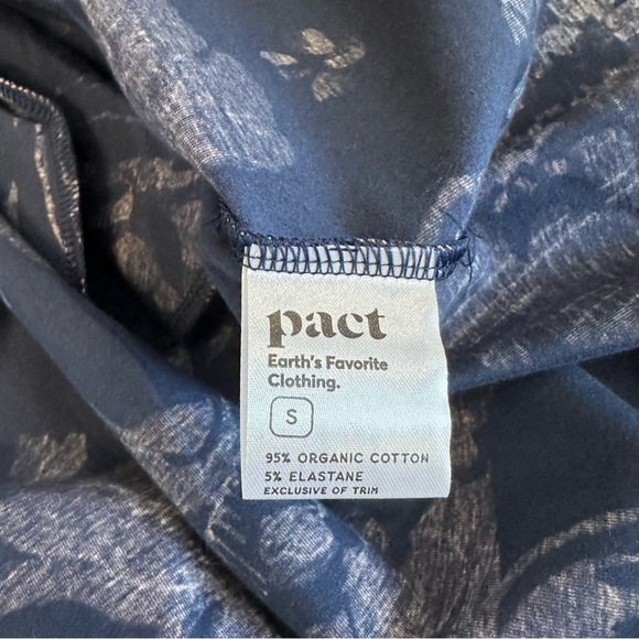 Pact Organic Cotton Stripes & Floral Cross Back Mini Dress With Pockets - Picture 5 of 6
